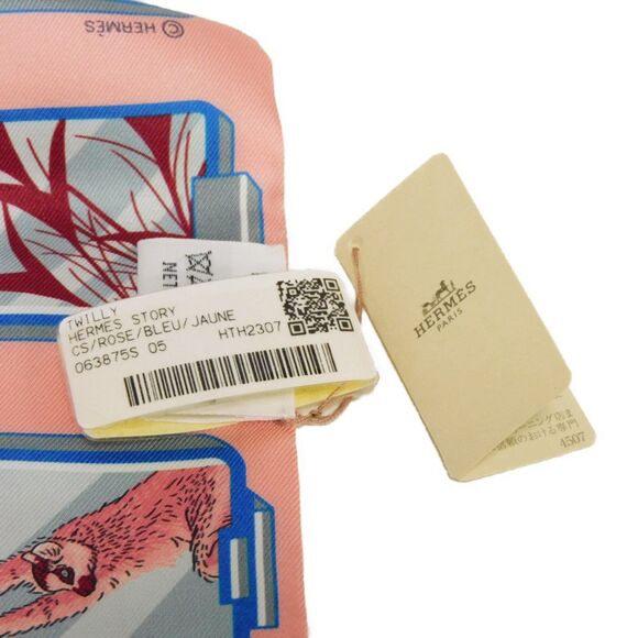 HERMES Authentic Blue Silk Scarf - Picture 5 of 7